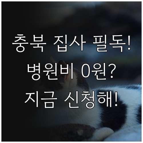 충청북도 반려동물 병원비 지원 사업 ..