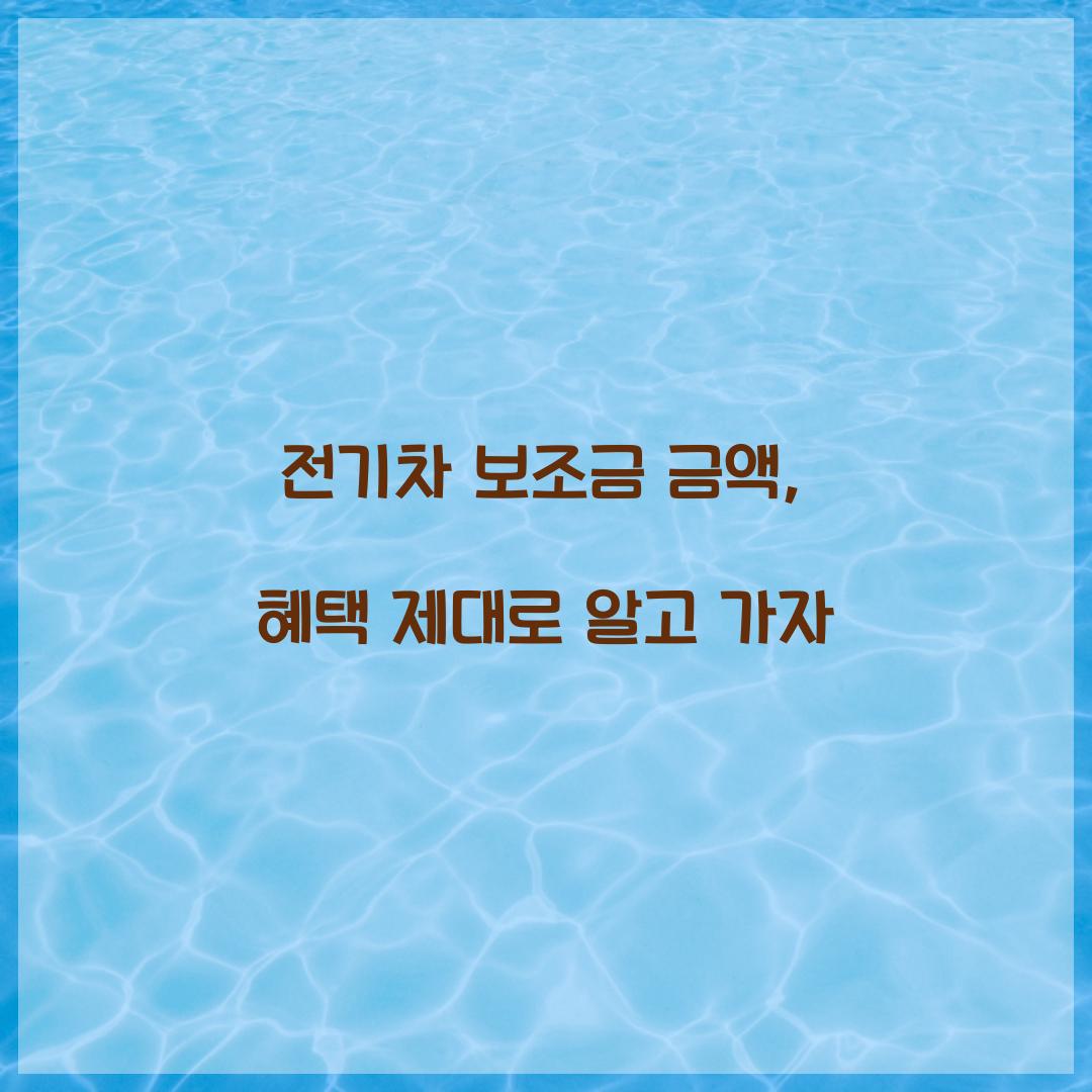 전기차 보조금 금액