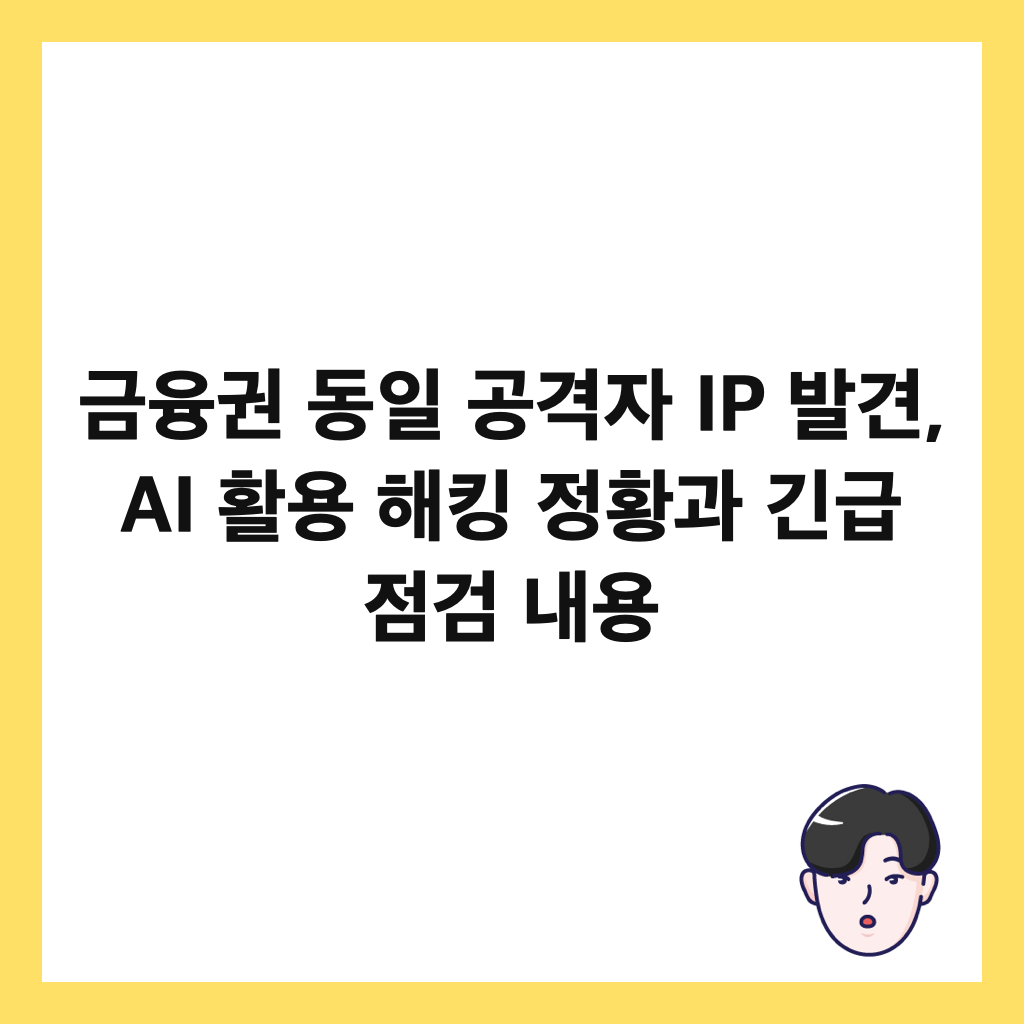 금융권 동일 공격자 IP 발견, AI 활용 해킹 정황과 긴급 점검 내용 썸네일