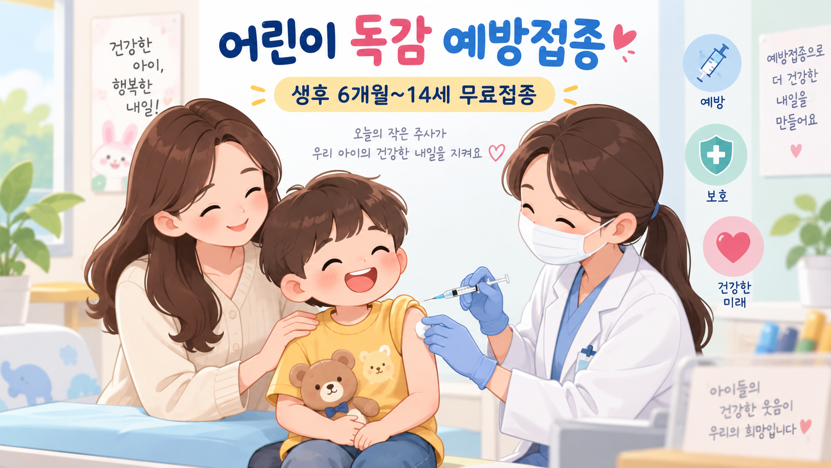 어린이 독감 예방접종 날짜
