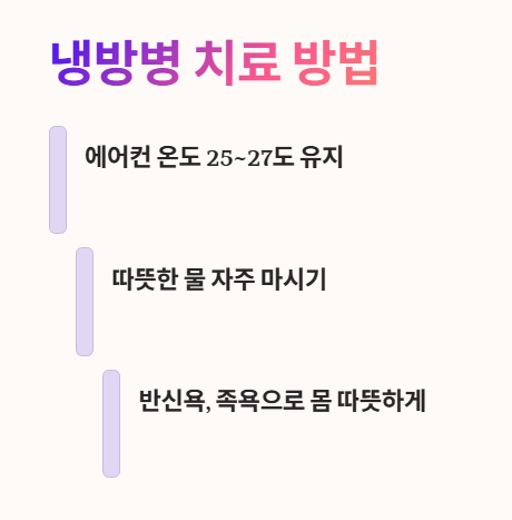 냉방병 치료 방법