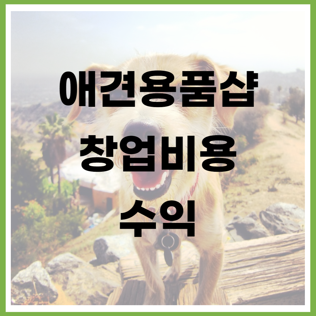 애견용품점창업비용