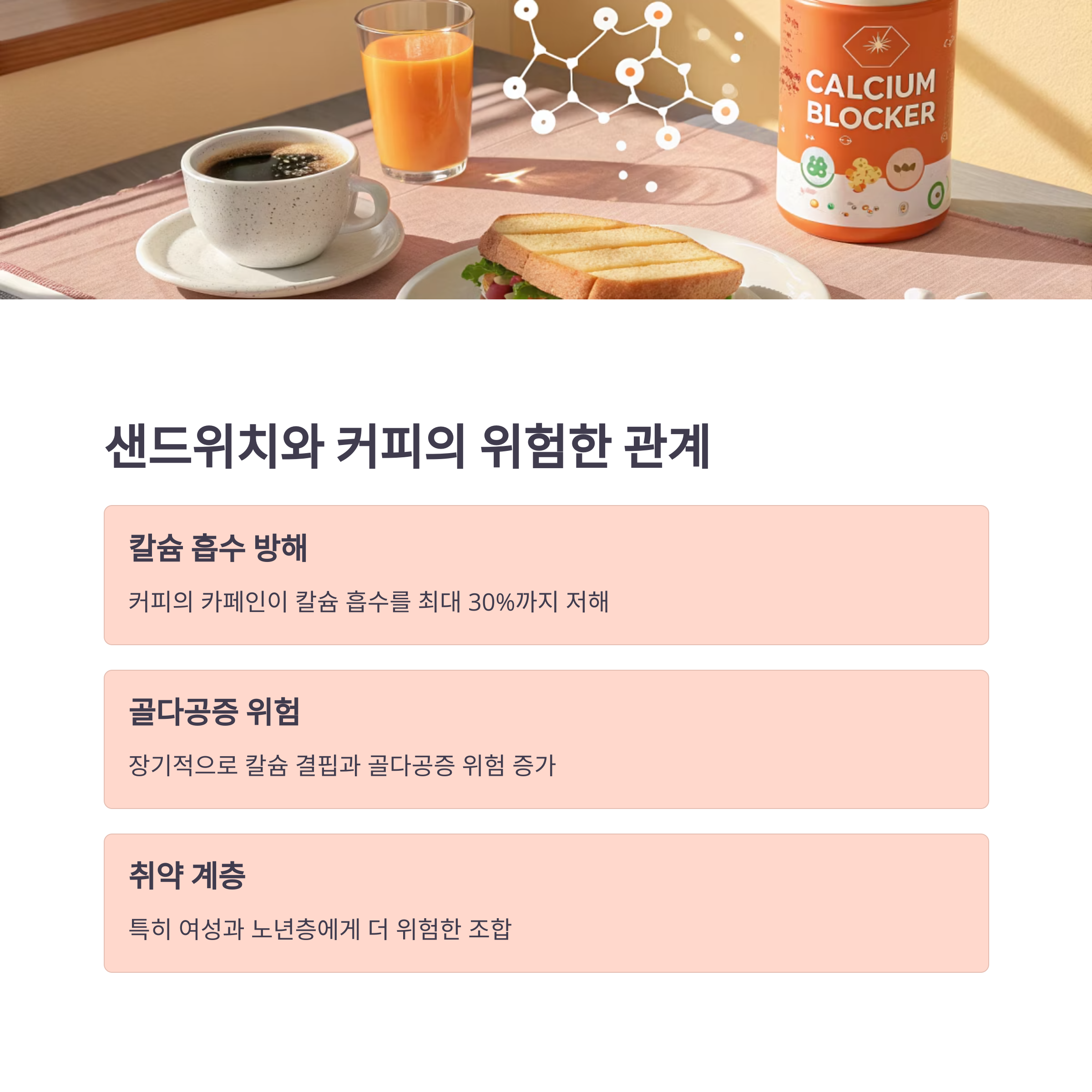 샌드위치와 커피의 위험한 관계