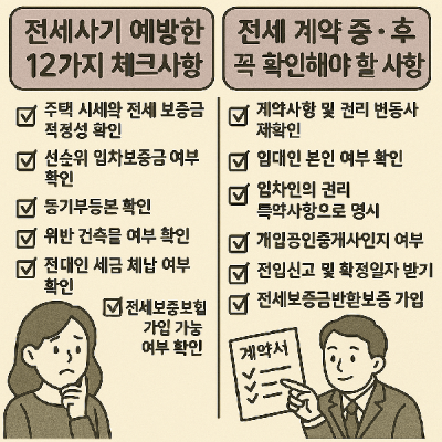 전세사기 예방하는 체크사항 목록 이미지
