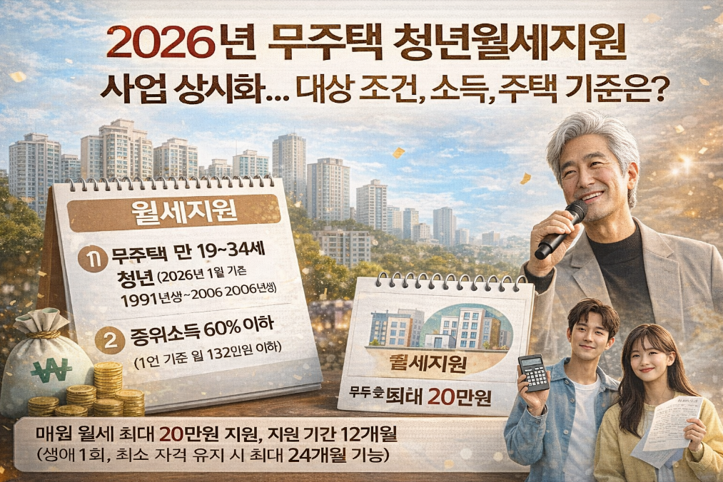 2026 무주택 청년월세지원 신청자격 3분 완벽정리