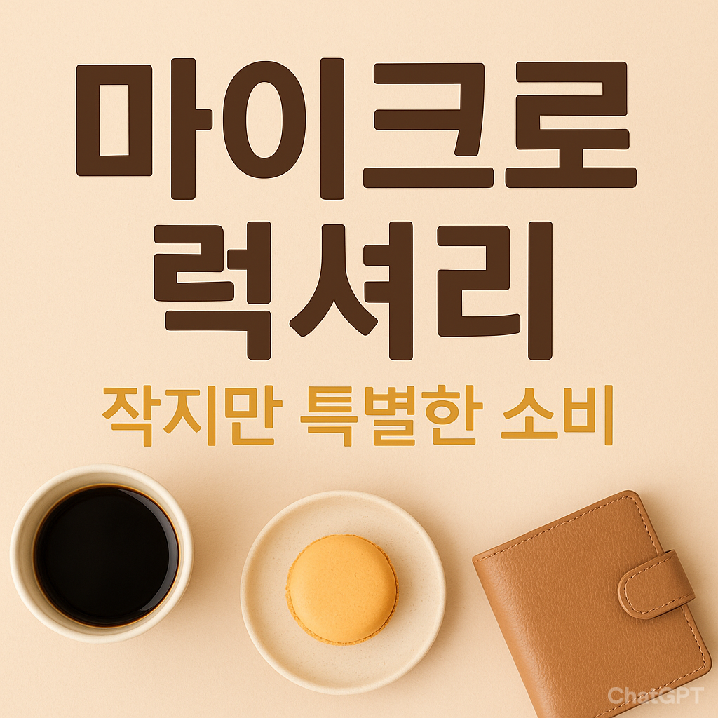 마이크로 럭셔리|작지만 특별한 소비 — 가성비 + 감성 만족 전략