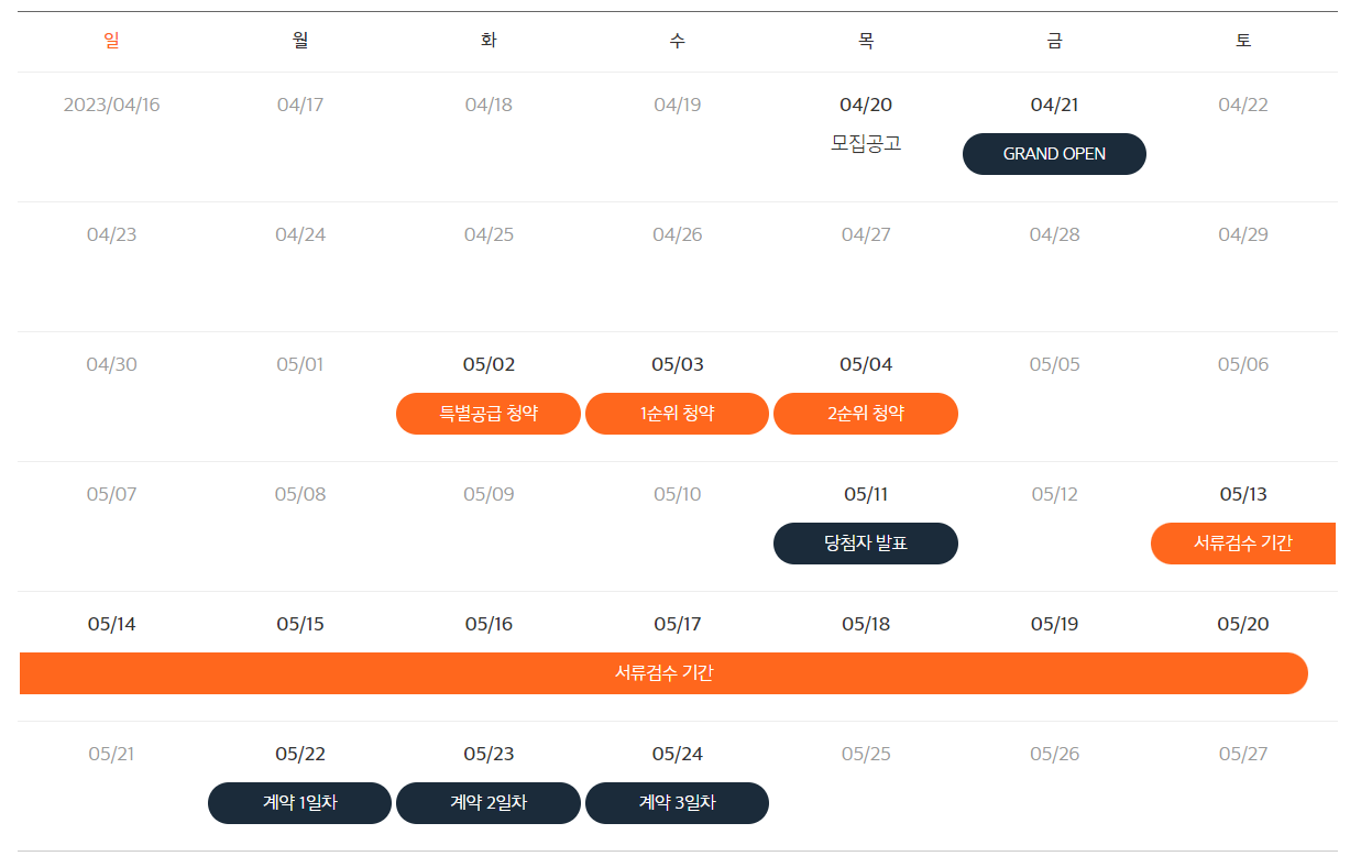 e편한세상 용인역 플랫폼시티 분양 일정- 출처 : e편한세상 용인역 플랫폼시티 홈페이지