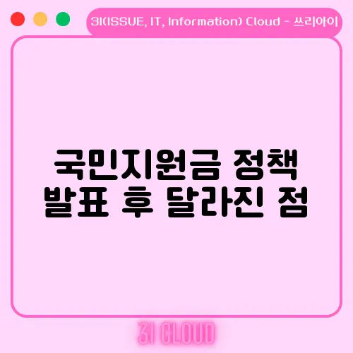 국민지원금 정책 발표 후 달라진 점