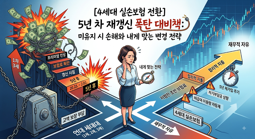 5년 차 재갱신 폭탄 대비책: 미유지 시 손해와 내게 맞는 변경 전략