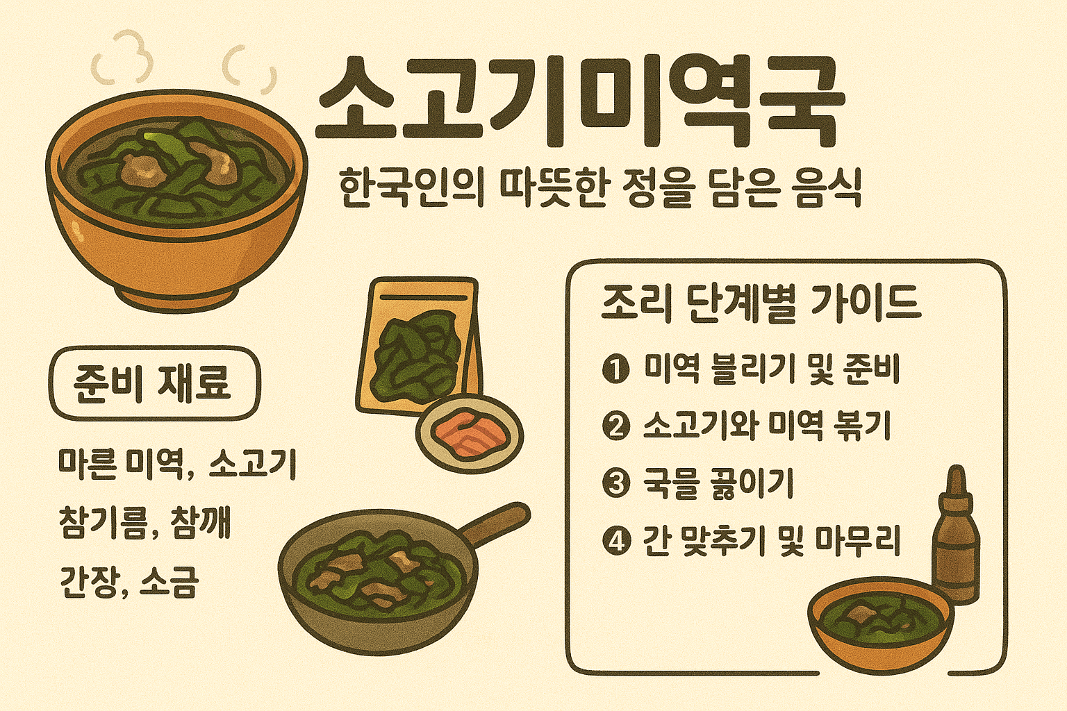 소고기미역국, 깊은 국물 맛 내는 비밀