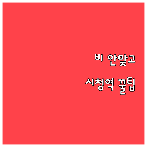 을지로입구역에서 시청역까지 지하보도 ..