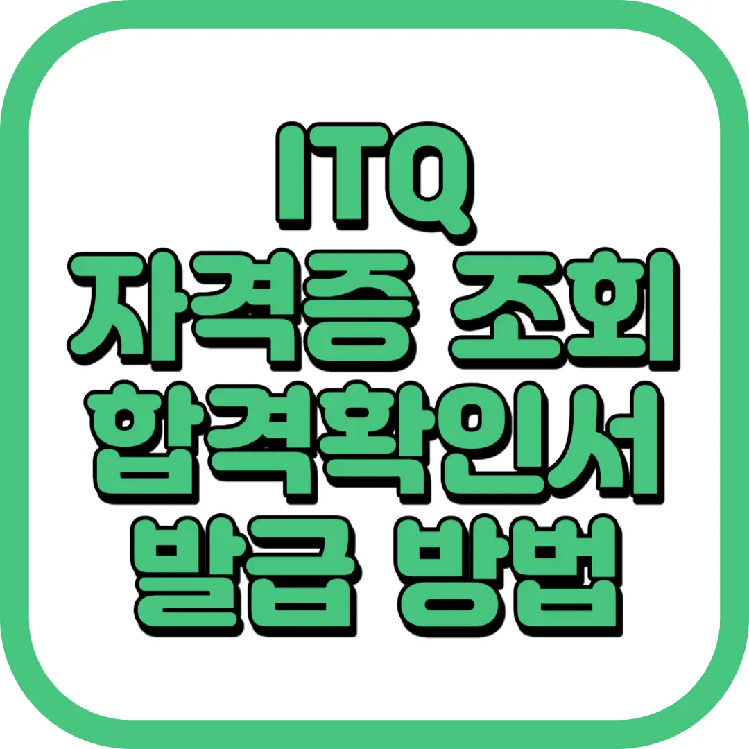 ITQ 자격증 조회