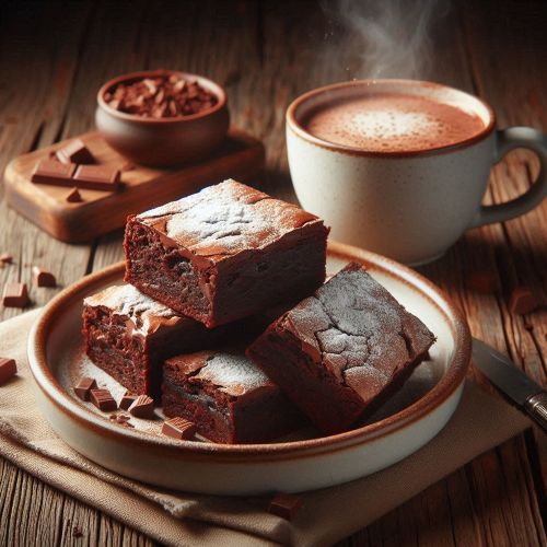 코코아 가루로 만든 브라우니