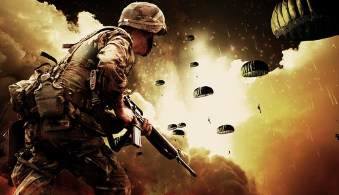 돌격하는군인사진