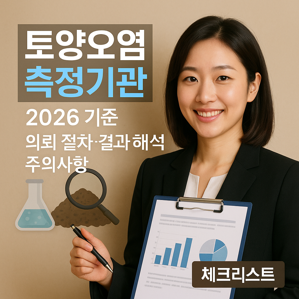 토양오염 측정기관 2026 기준 ｜ 의뢰 절차&middot;결과 해석 주의사항