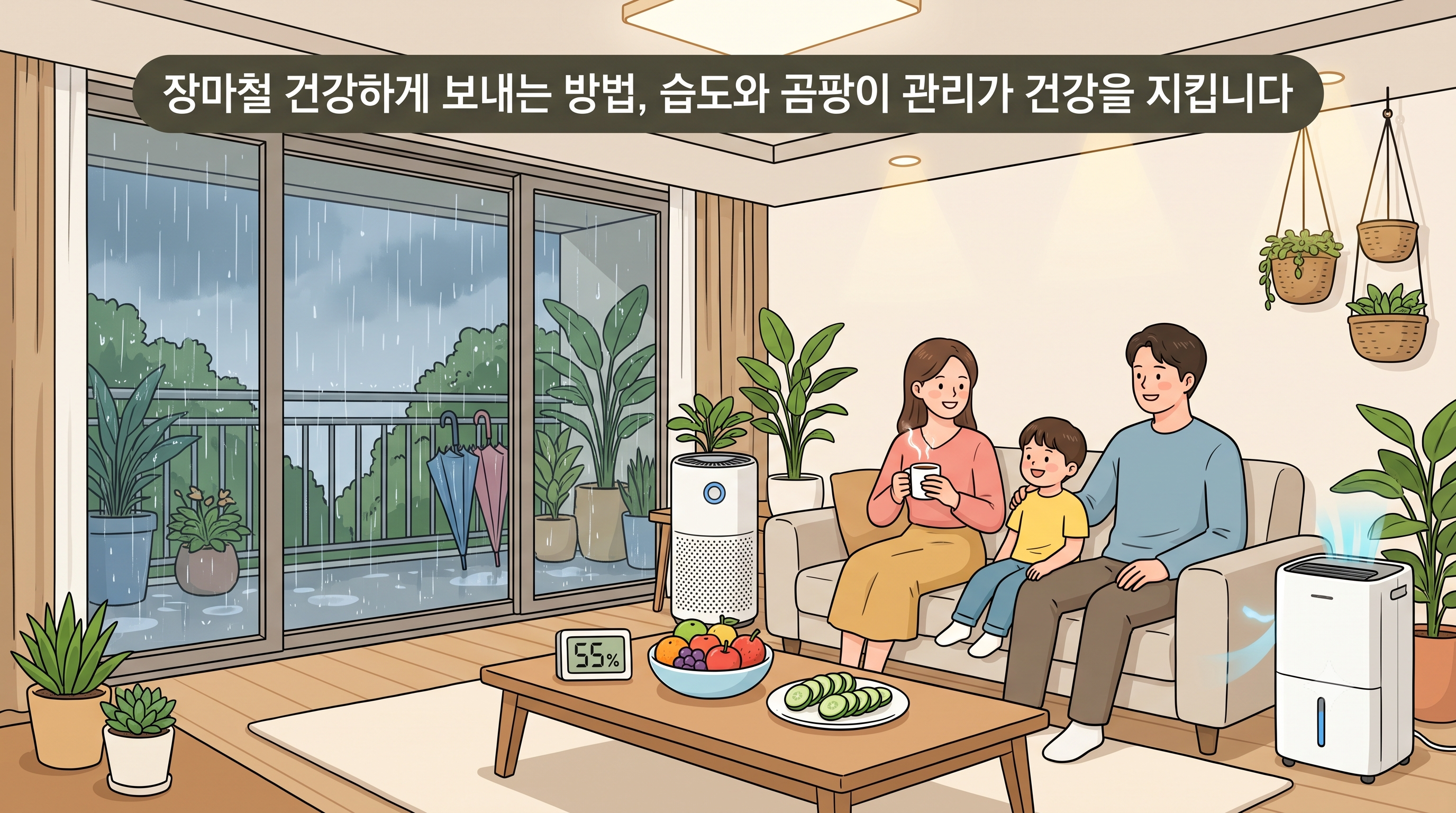 장마철 건강하게 보내는 방법, 습도와 곰팡이 관리가 건강을 지킵니다