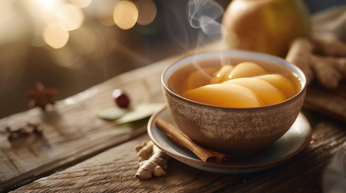 배숙: 감기 예방에 좋은 우리 전통 음료