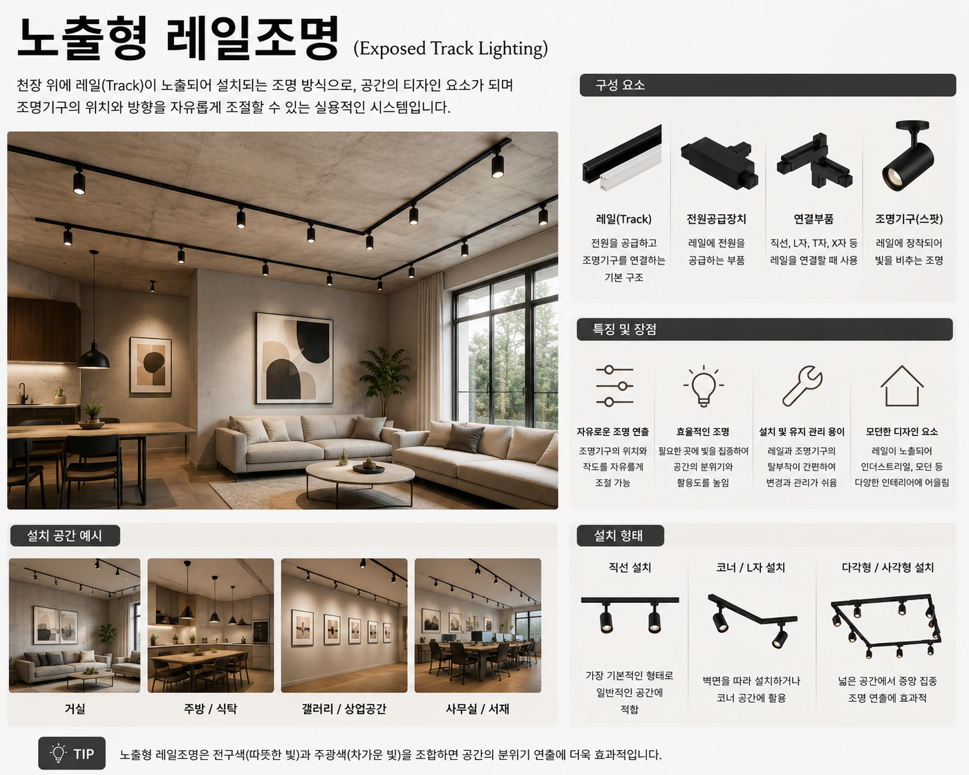 노출형 레일조명