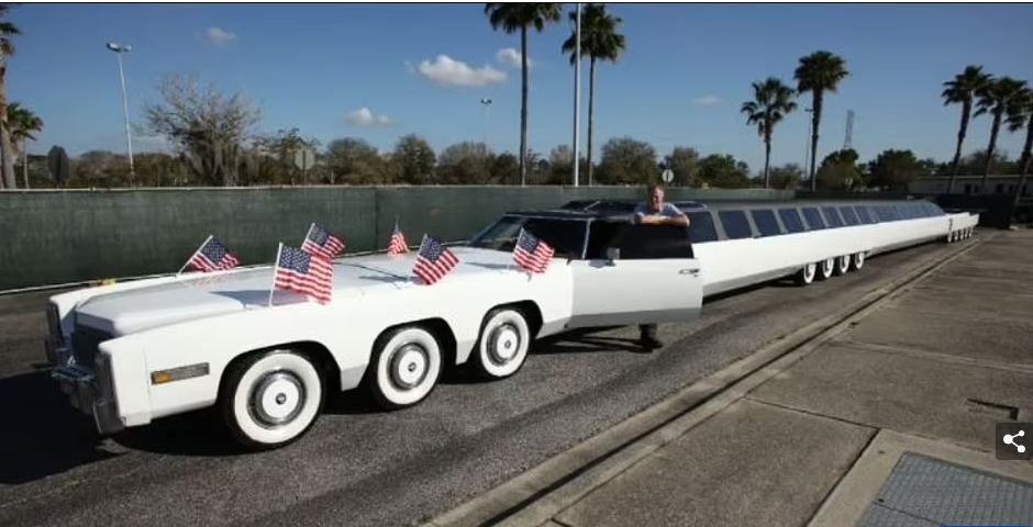 세계 최장 '아메리칸 드림' 슈퍼 리무진...