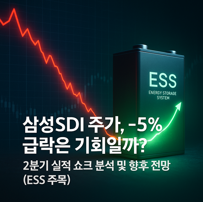 삼성SDI 주가, -5% 급락은 기회일까? 2분기 실적 쇼크 분석 및 향후 전망 (ESS 주목) 관련