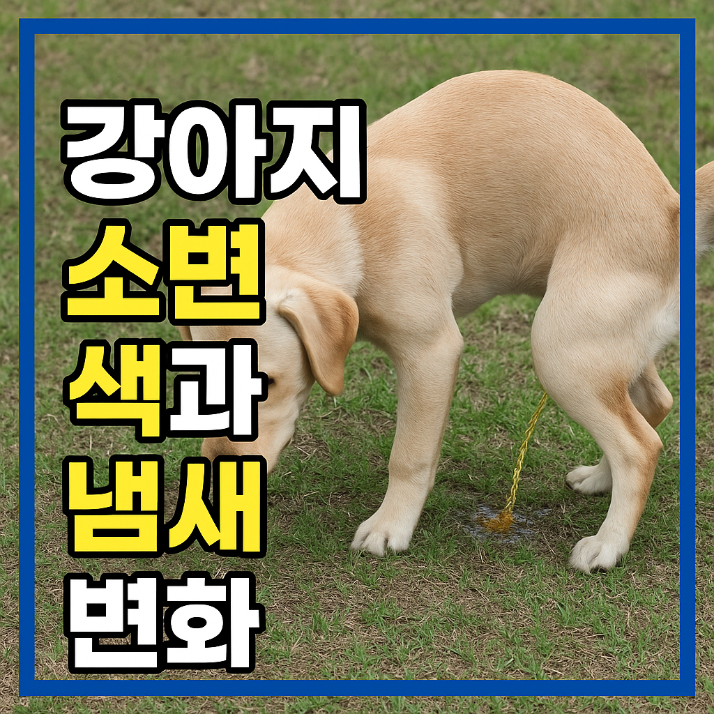 강아지 소변 색과 냄새 변화