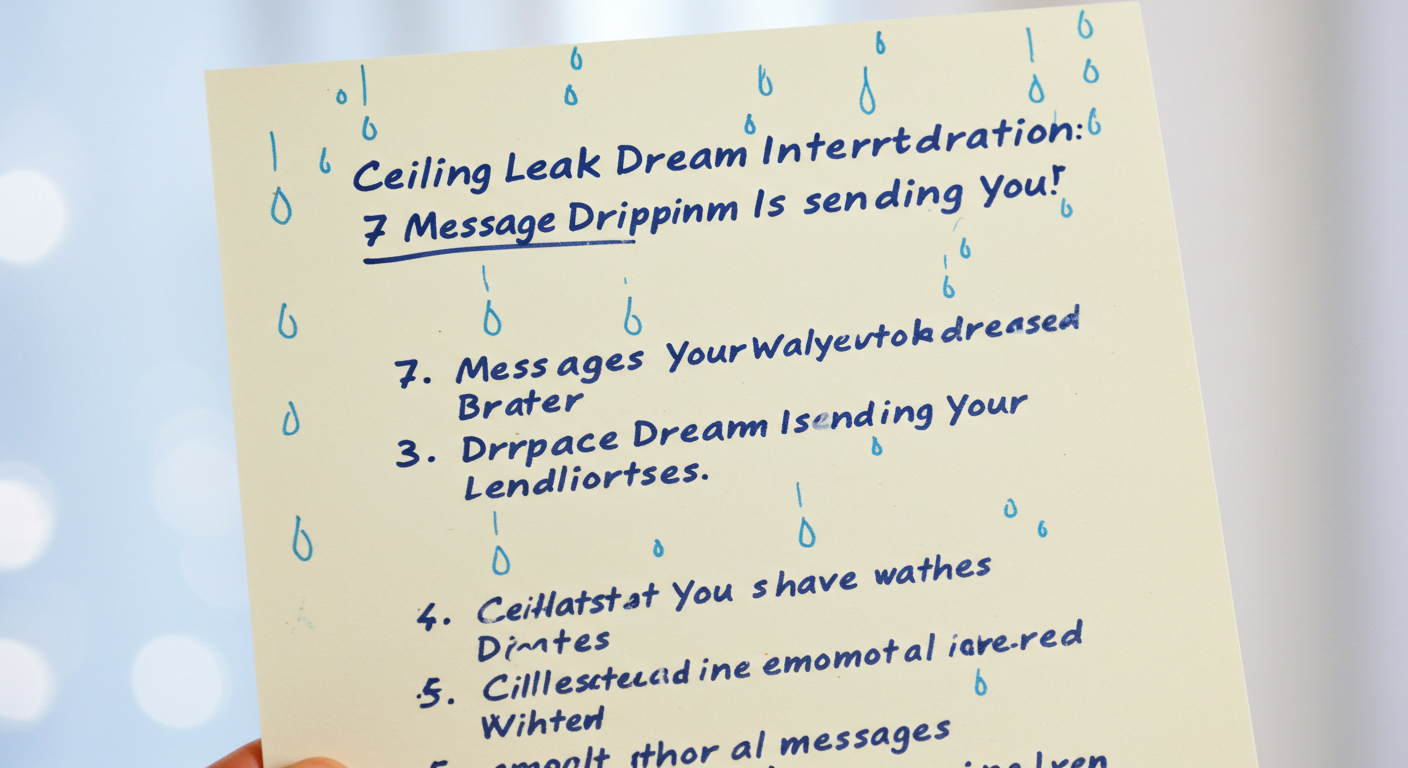 천장 누수 꿈 해몽