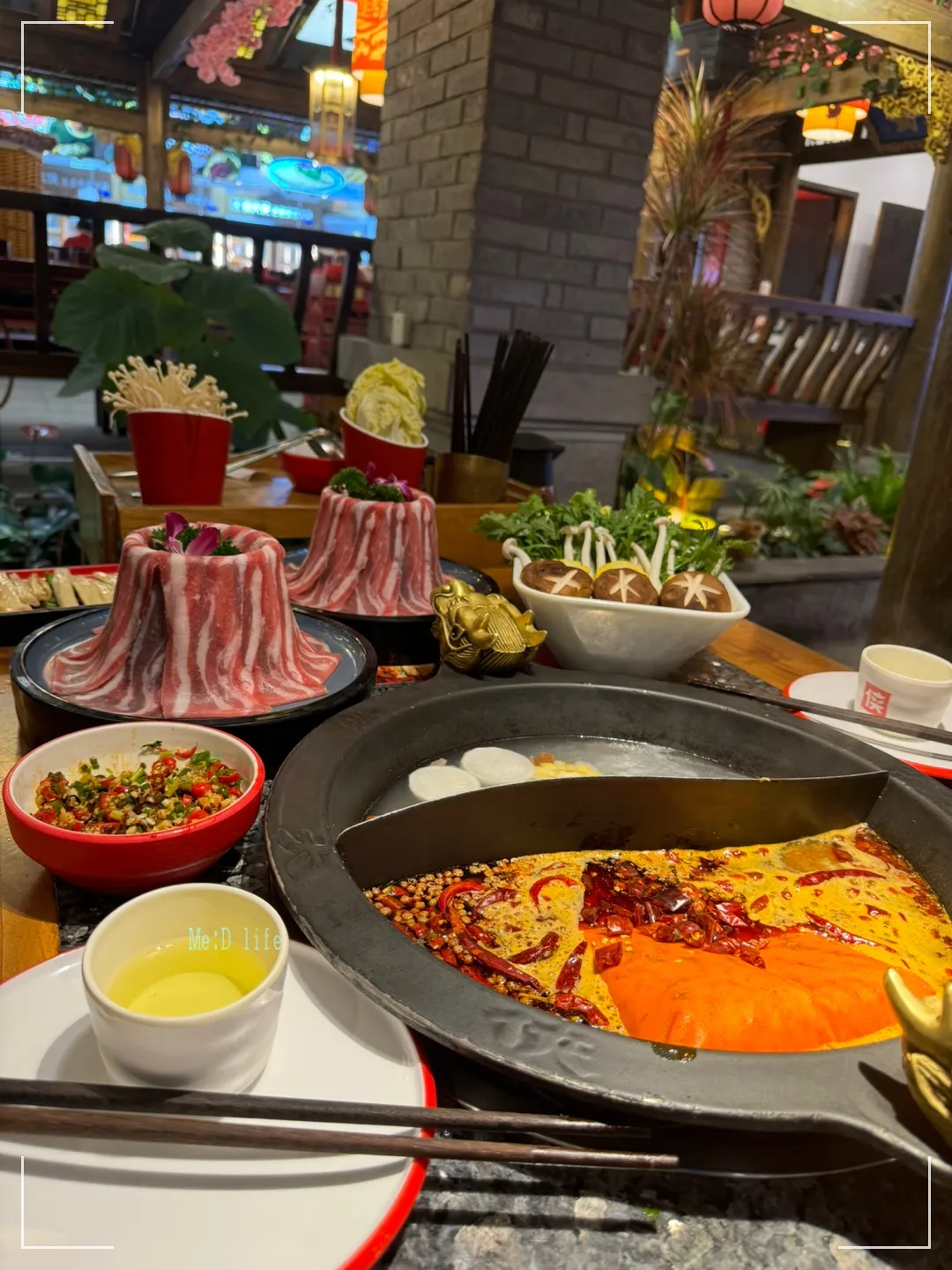 상하이-상해-중국-여행-맛집-훠궈-현지인-촉대협-홍탕-옥수수탕-소고기-마라탕-참기름-소스-채소-버섯-푸주