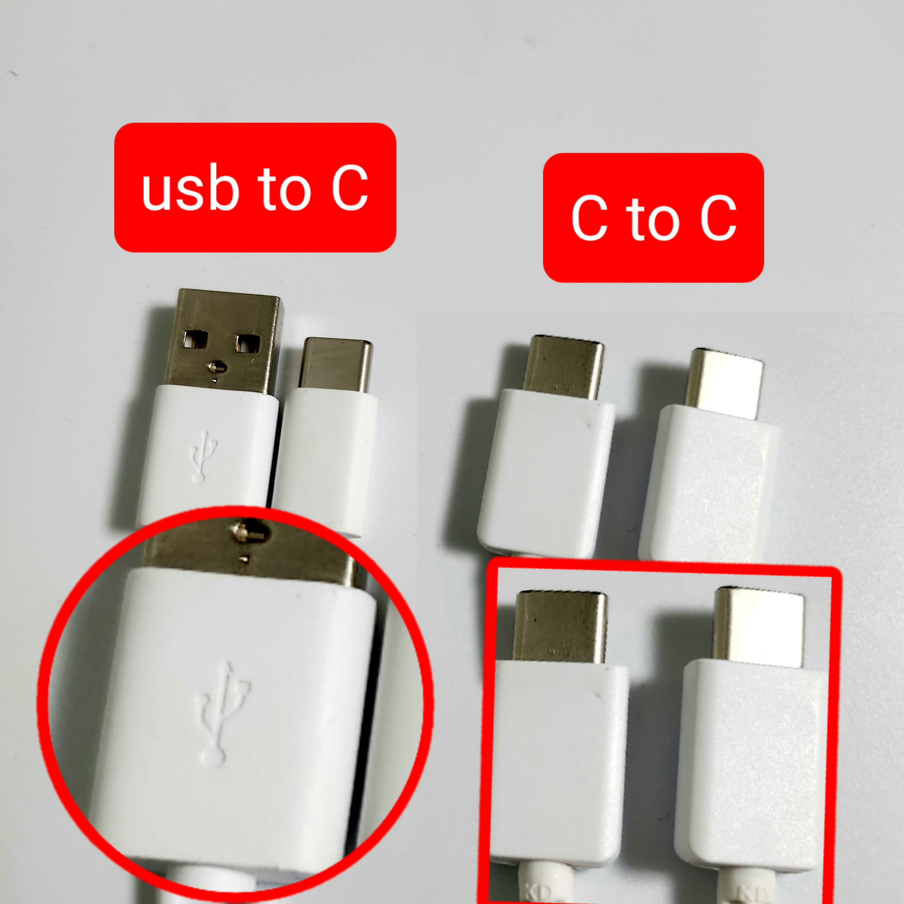 충전 케이블 종류 USB to C 타입, C to C 타입