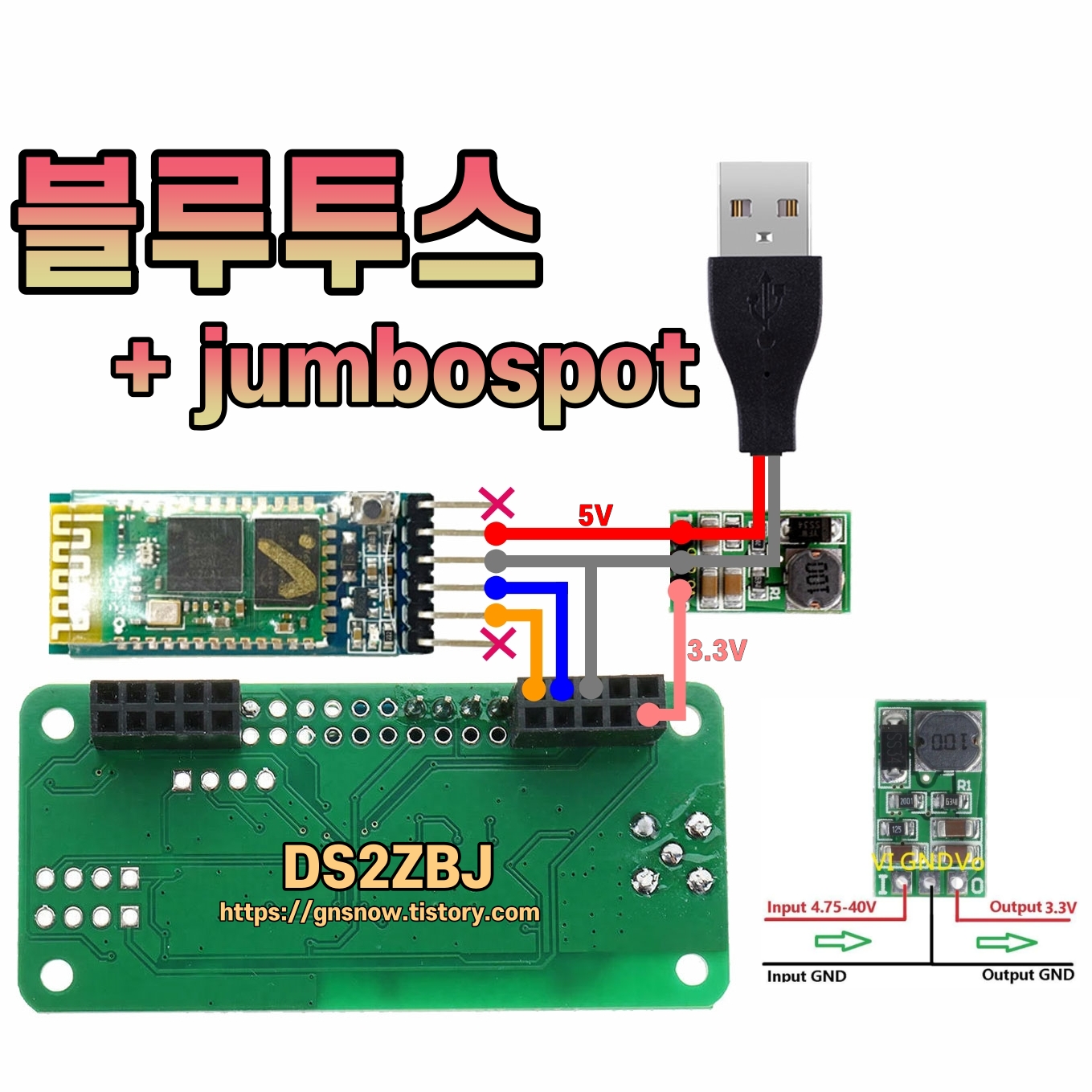 이동식 핫스팟 blueDV 배선도