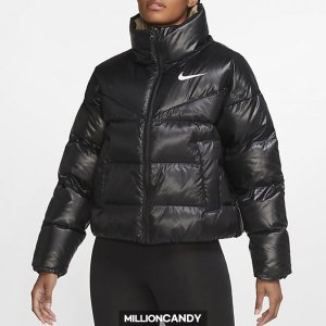 나이키 우먼 덕다운 패딩 화이트로고 여자 숏패딩 겨울 여성옷 스우시 CU5813-010