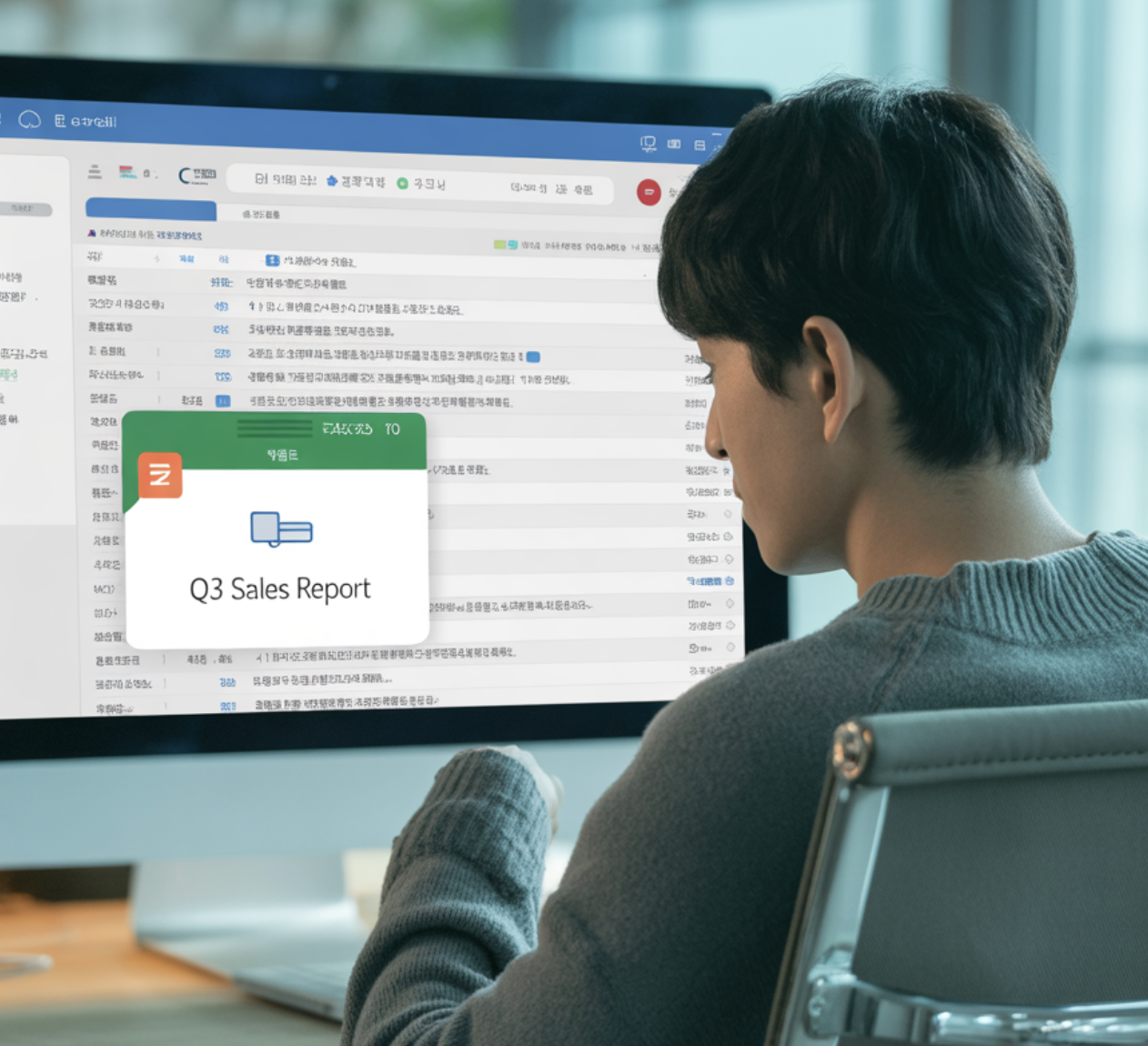 3. 메일에서 바로 열었을 때 (제한된 보기)