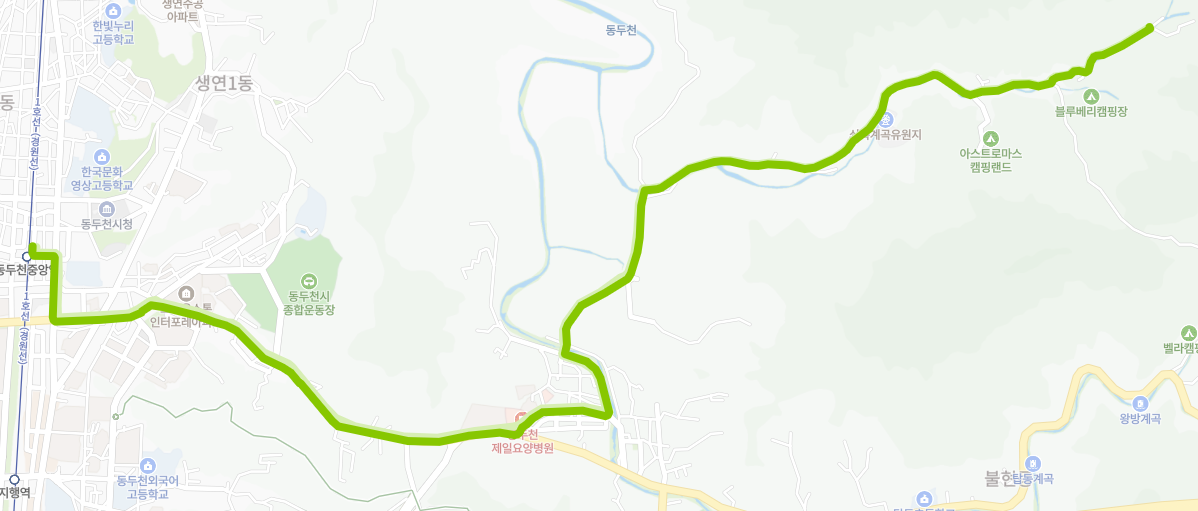 동두천-91-4번-버스-노선-지도
