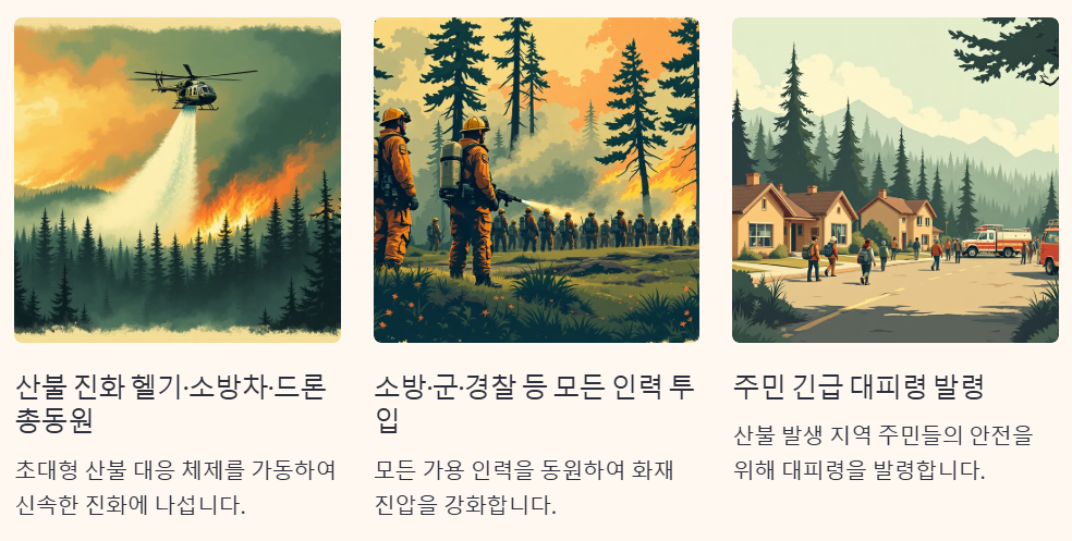 정부의 산불대응 조치