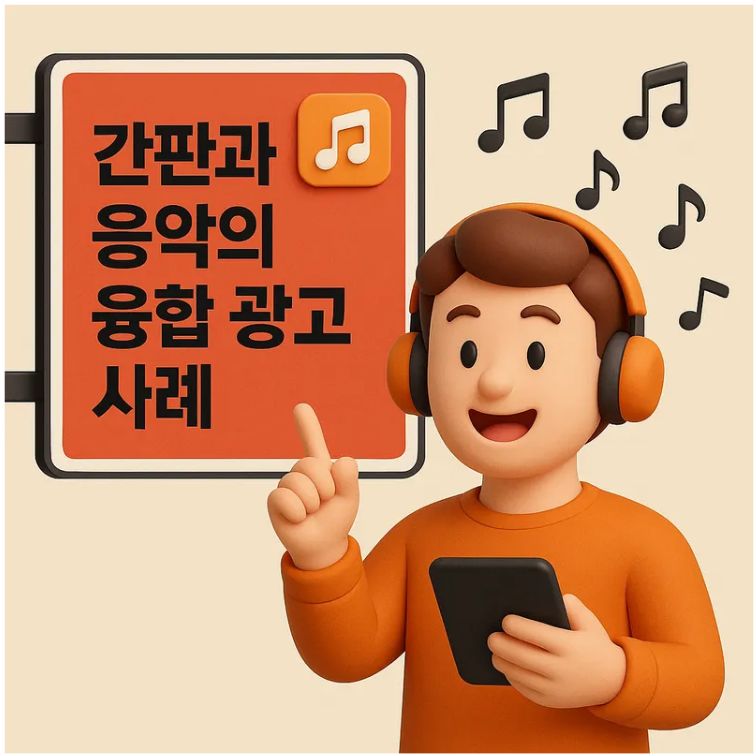 간판과 음악의 융합 광고 사례