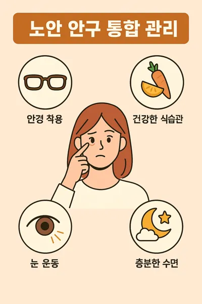 노안 안구 통합 관리 인포그래픽