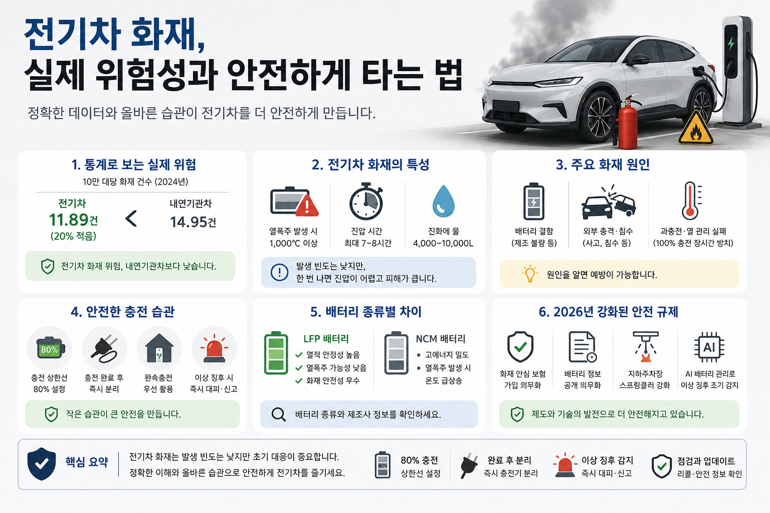 전기차 화재, 실제 위험성과 안전하게 타는 법