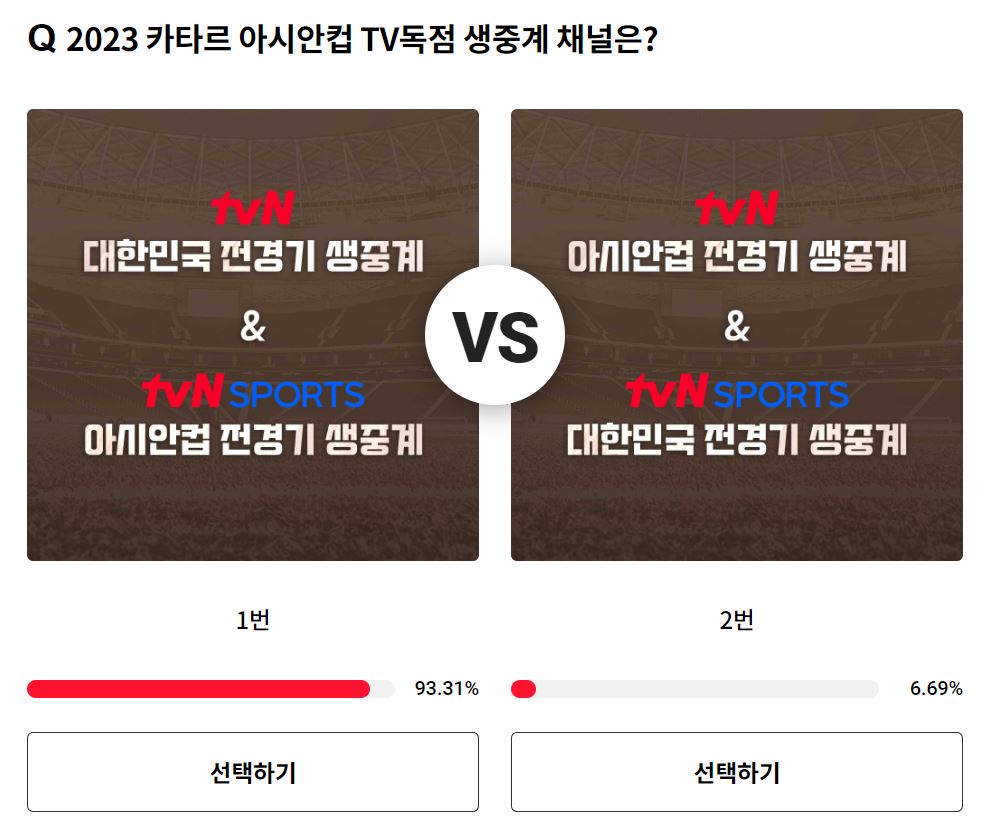 아시안컵 축구대표팀 경기일정 중계 채널