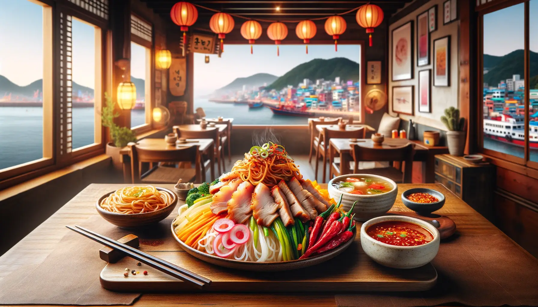 목포식 수육무침 맛집 소래기냉면과 곰집갈비, 우정식육식당.