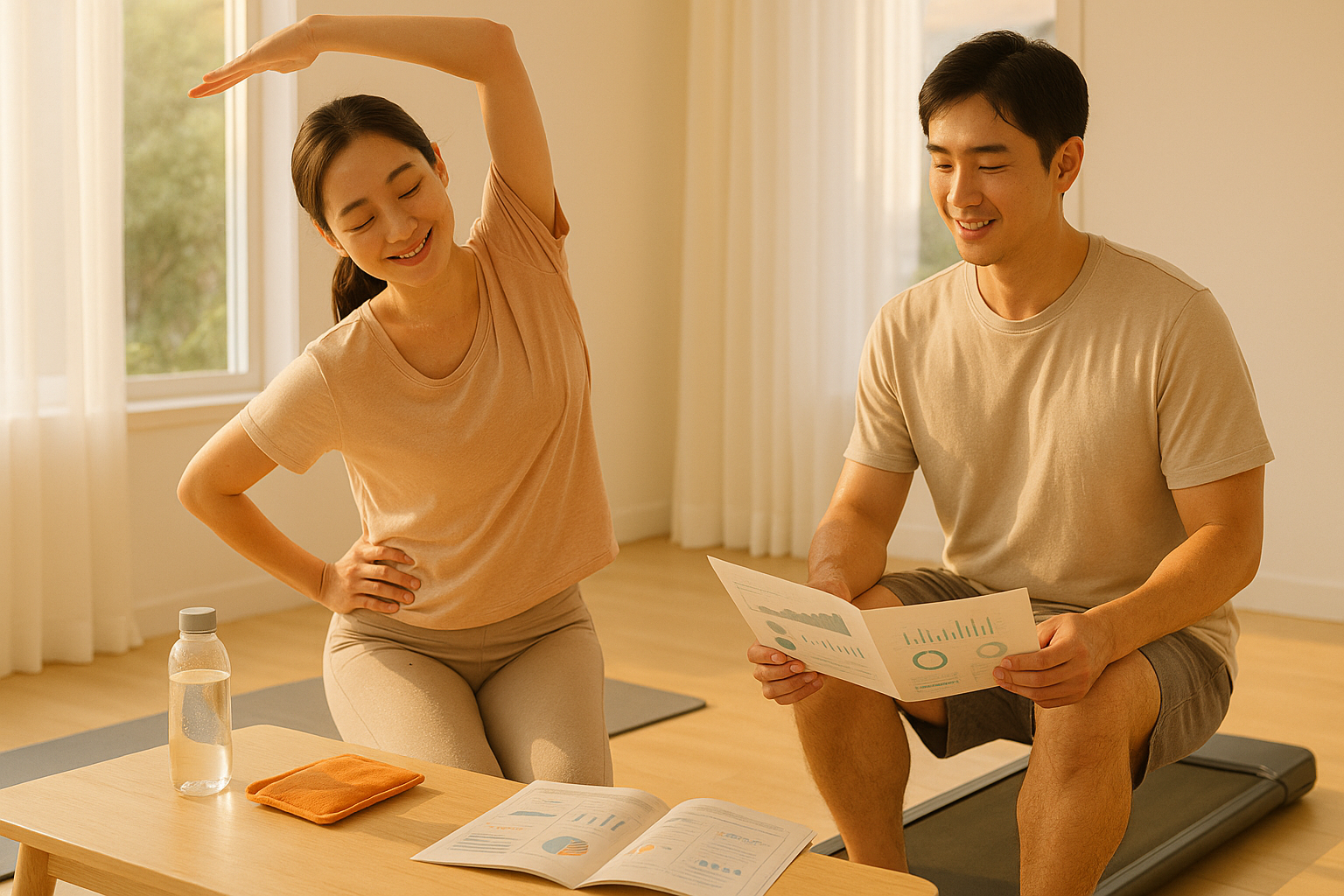 스트레칭 등을 통한 체온 상승