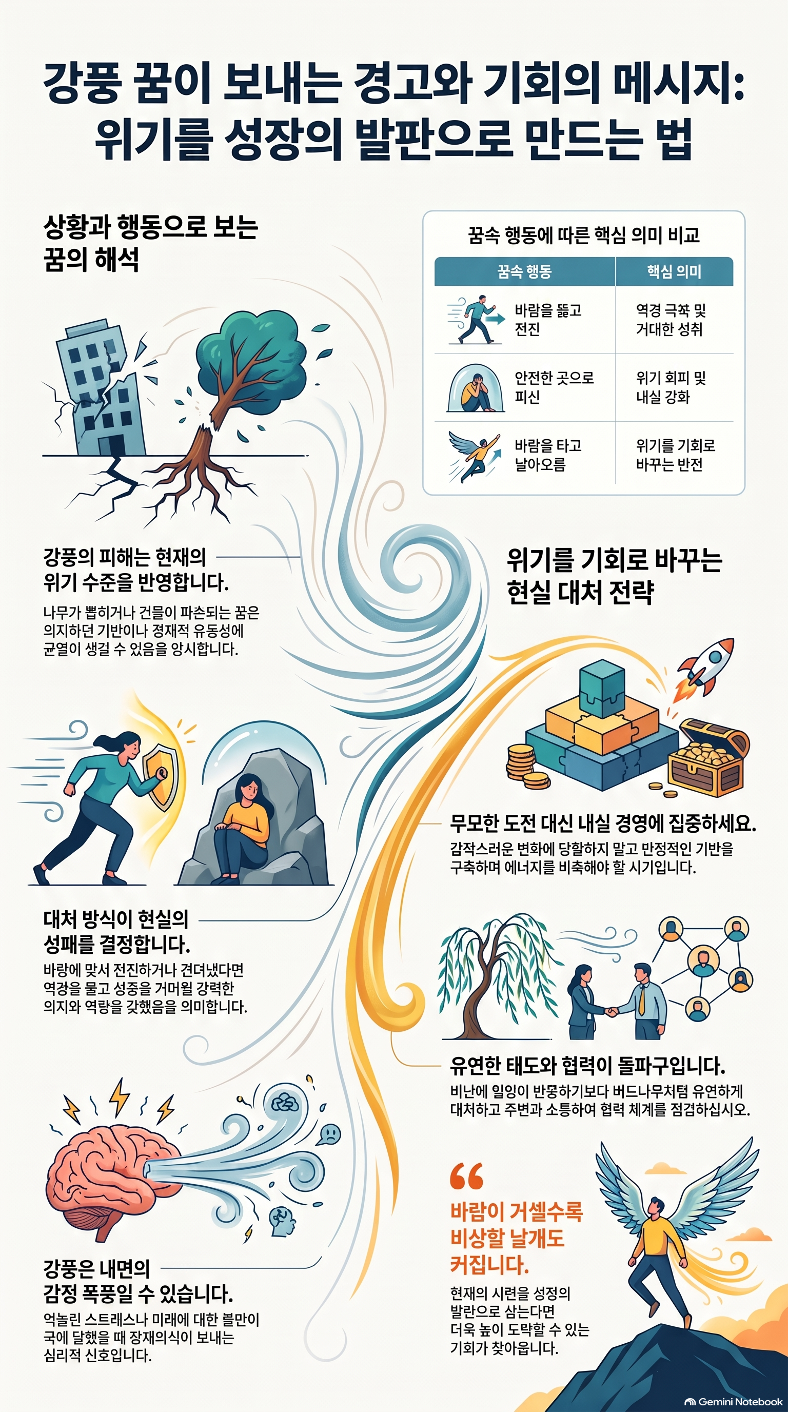 강한 바람이 부는 꿈