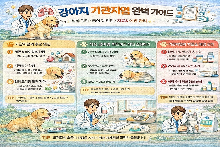 강아지 기관지염 관련 사진