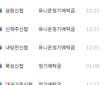 신협 정기예금 특판