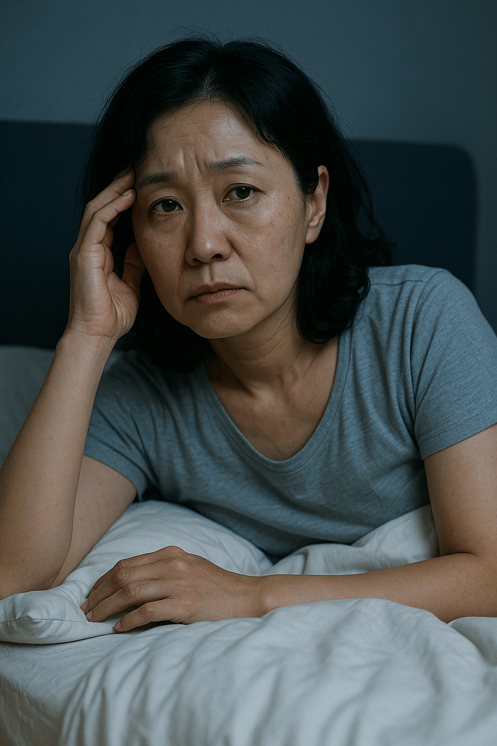 불면증 여성 - 사진