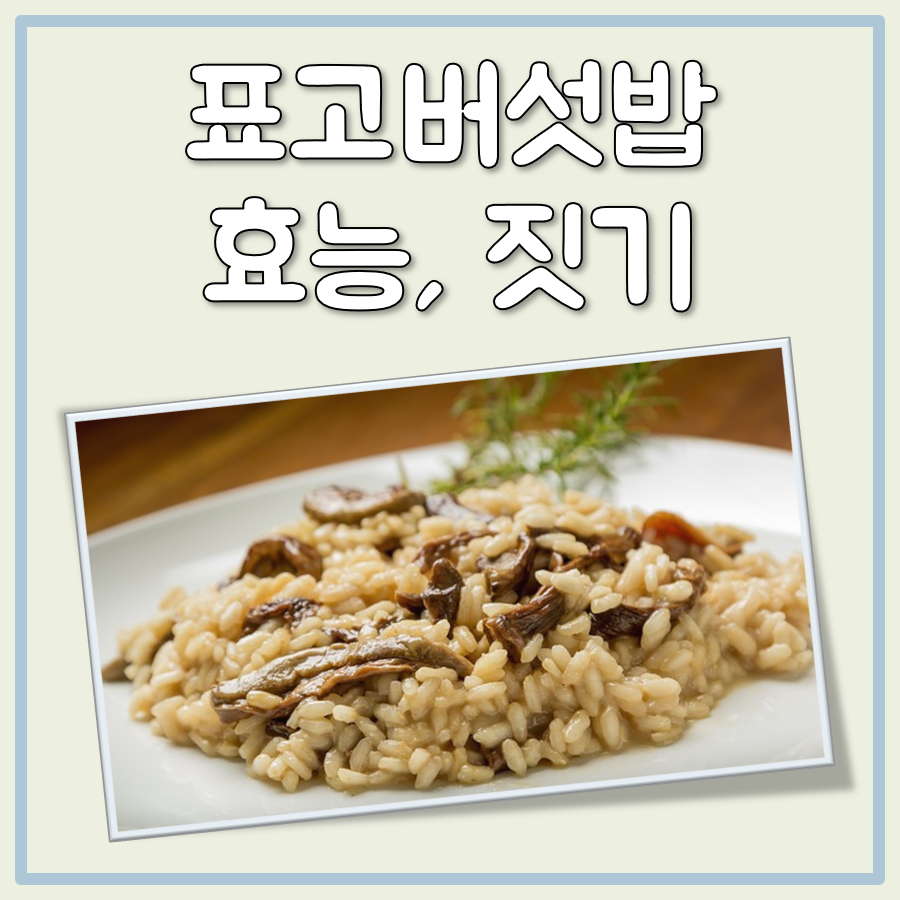 표고버섯밥 효능 전기밥솥 짓기 양념장