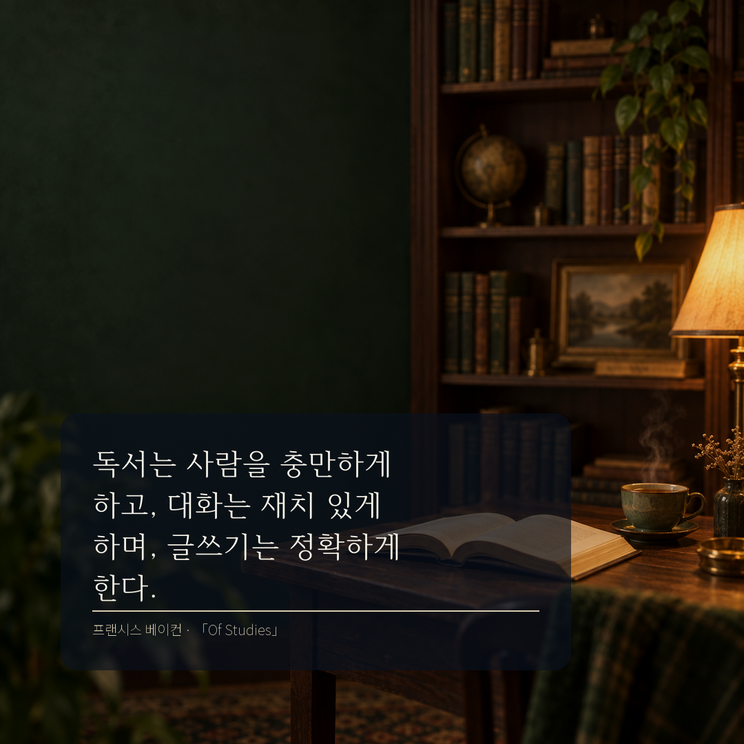 프랜시스 베이컨 독서 토론 글쓰기의 중요성을 말한 공부 명언
