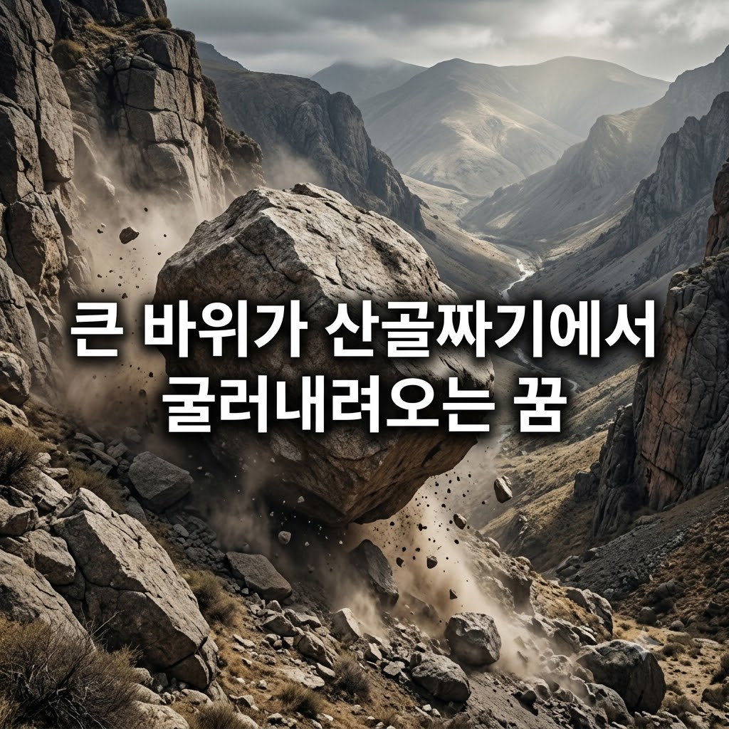 큰 바위가 산골짜기에서 굴러내려오는 꿈
