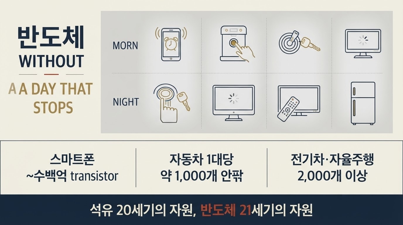 반도체 일상 의존 스마트폰 자동차 커피 머신 자원 전쟁 21세기