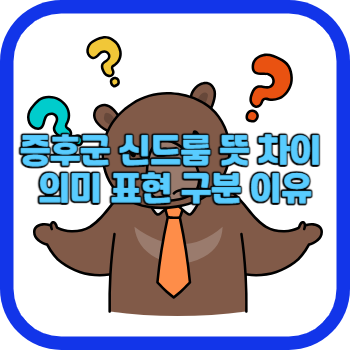 증후군 신드룸 뜻 차이 의미 표현 구분 이유