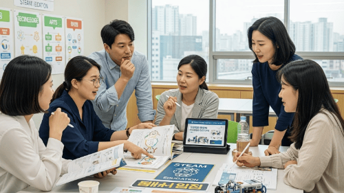 한국 과학교사들 STEAM 교육관련 토론