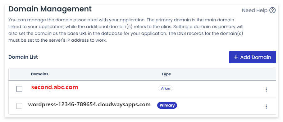하위 도메인 생성